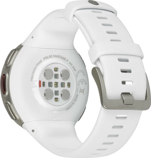 Polar Vantage V Stainless Steel 46mm Waterproof Smartwatch (White) view 8
