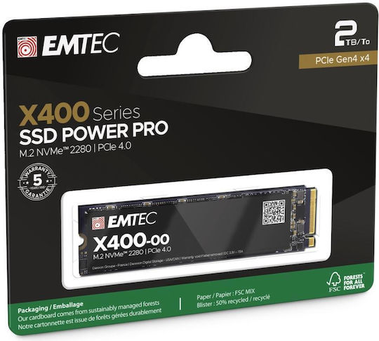 Emtec X400 Power Pro SSD 2TB M.2 PCI Express 4.0 view 4