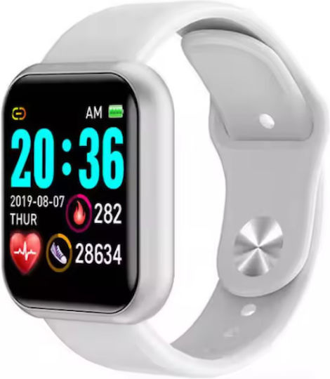 Smartwatch with Heart Rate Monitor (White)