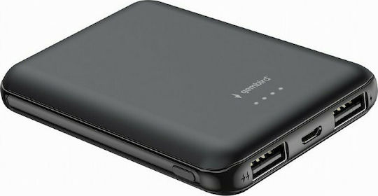 Gembird PB05-01 Power Bank 5000mAh with 2 USB-A Ports Black