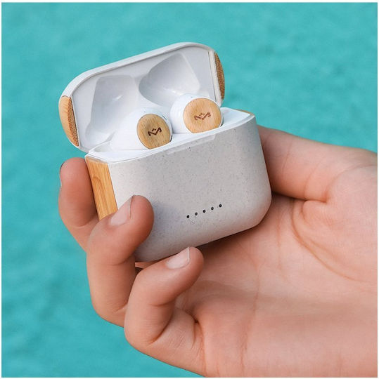 The House Of Marley Rebel Earbud Bluetooth Handsfree Earphones with Charging Case Cream Ansicht 6