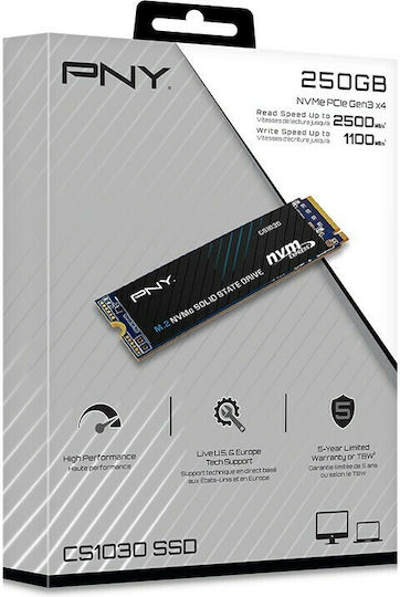 PNY CS1030 SSD 250GB M.2 Type with PCI Express 3.0 Connection M280CS1030-250-RB view 2