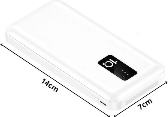 Verk Group Power Bank 10000mAh with USB-A Port White view 5