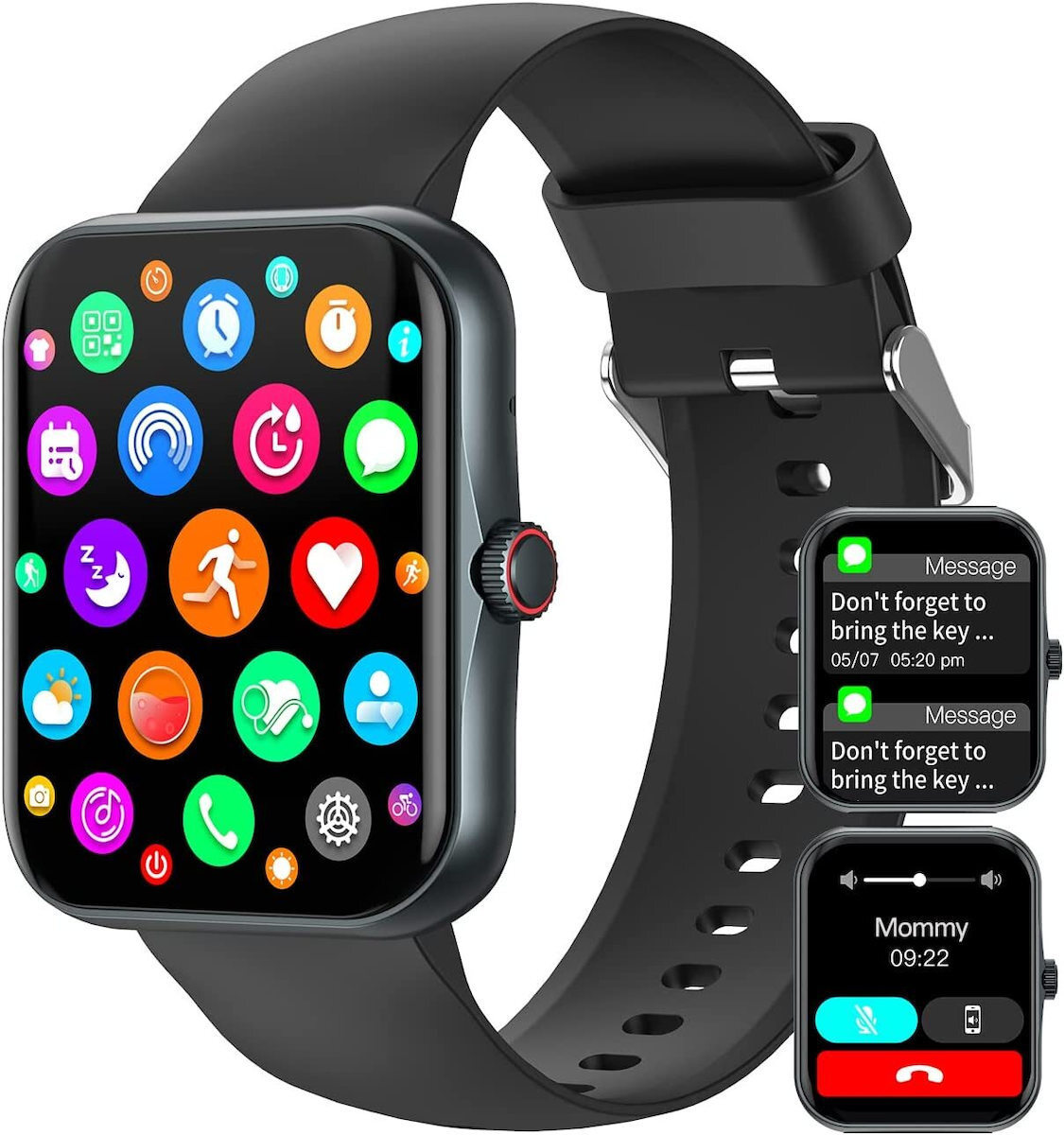 Sharp FiT Pro Aluminium Smartwatch with Heart Rate Monitor (Black) view 2