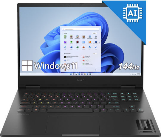 HP OMEN 16-xd0001nn 16.1" IPS FHD 165Hz (Ryzen 7-7840HS/32GB/2TB SSD/GeForce RTX 4060/W11 Home) Black (International English Keyboard) view 3