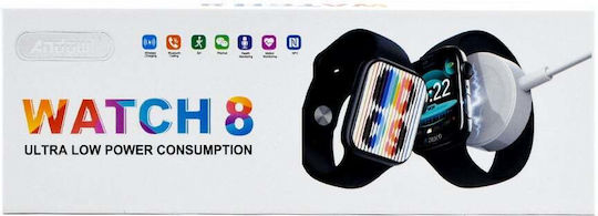 Andowl Watch8 44mm with Heart Rate Monitor (Black) view 6