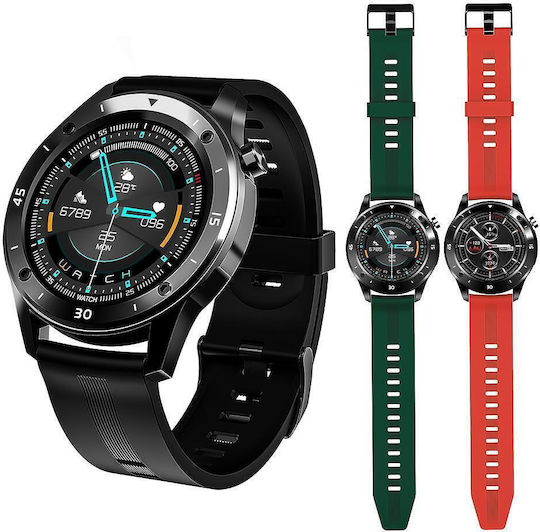 Nubi T22r Men's Sports Smartwatch Heart Rate Calories Blood Pressure Notifications Ip67 Waterproof Red view 2