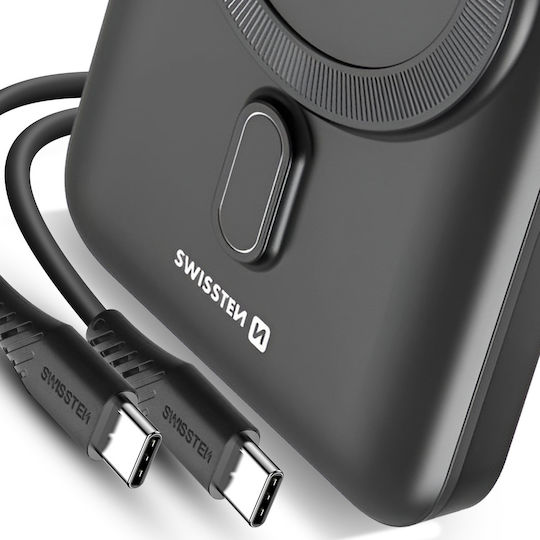 Swissten MagSafe Power Bank 10000mAh 20W Power Delivery Black view 3