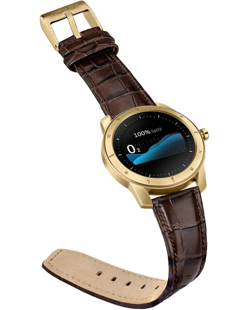 Kenneth Cole Stainless Steel 45mm Smartwatch (Black) – vizualizare 4