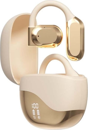 M62 Open Ear Bluetooth Handsfree Earphones with Charging Case Gold view 1