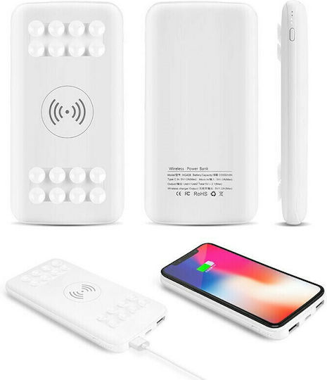 HG408 Power Bank 10000mAh with 2 USB-A Ports and USB-C Port White