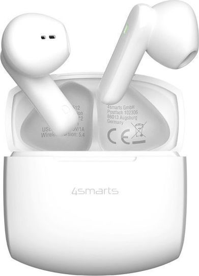 4Smarts SkyBuds Air Bluetooth Handsfree Earphones with Sweat Resistance and Charging Case White