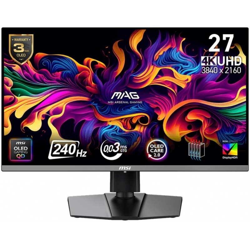 MSI MAG 272UP QD-OLED X24 QD-OLED Monitor 26.5" 4K 3840x2160 view 1