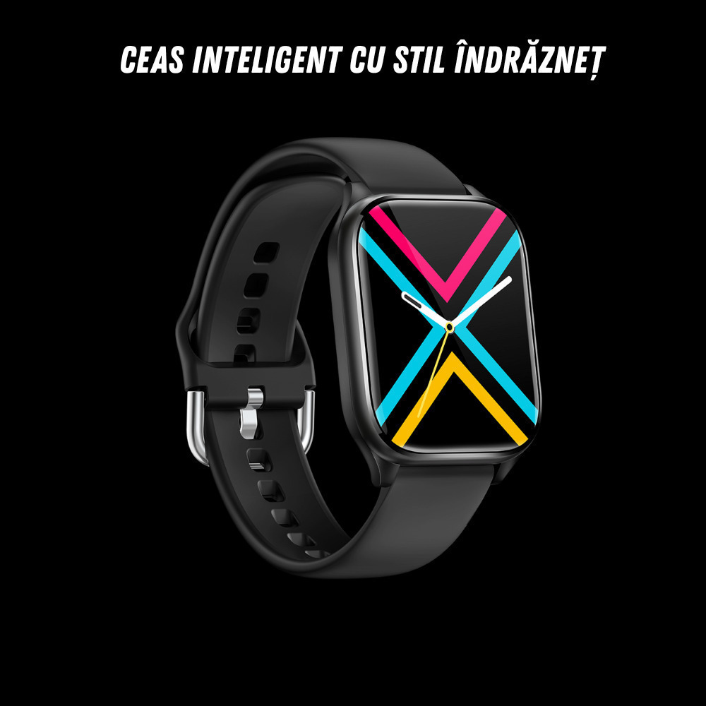 VortexIQ Smartwatch with Heart Rate Sensor Black Large view 4