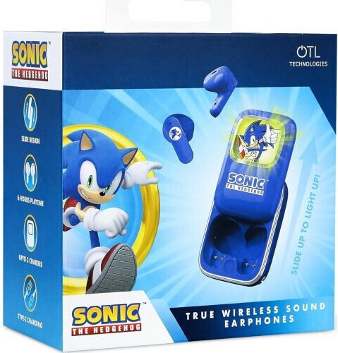 OTL Sonic the Hedgehog Slide In-ear Bluetooth Handsfree Earphones with Charging Case Blue vista 6