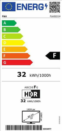 F&U Smart Television 32" HD Ready LED FLA3220 HDR (2020) view 2