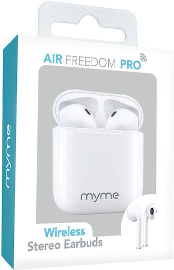 MyMe Air Freedom Pro Earbud Bluetooth Handsfree Earphones with Charging Case White vue 5