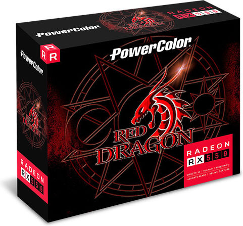 PowerColor Radeon RX 550 4GB GDDR5 Red Dragon Graphics Card (AXRX 550 4GBD5-HLE) view 2