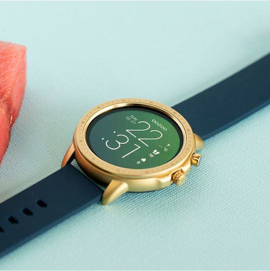 Oozoo Q00321 45mm Smartwatch with Heart Rate Monitor (Gold / Blue) view 5