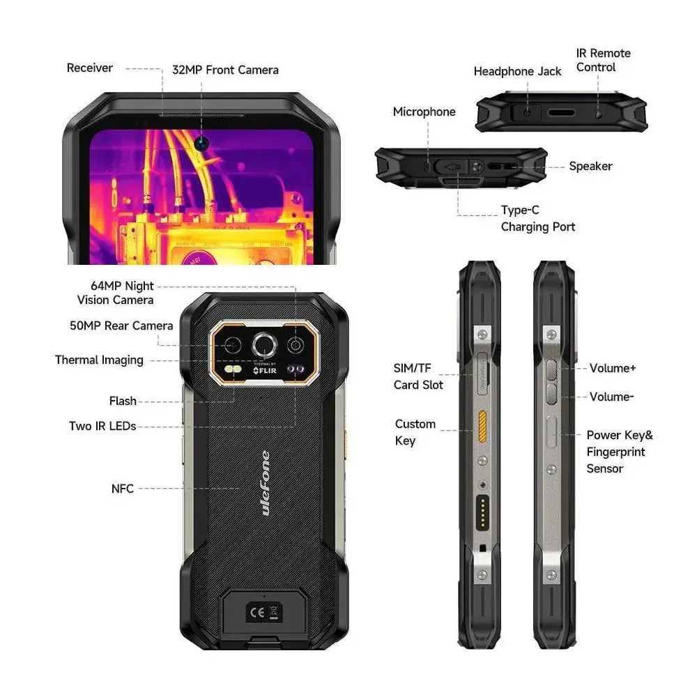 Ulefone Armor 27T Pro+ 5G Dual SIM (12/256GB) Rugged Smartphone Black view 3