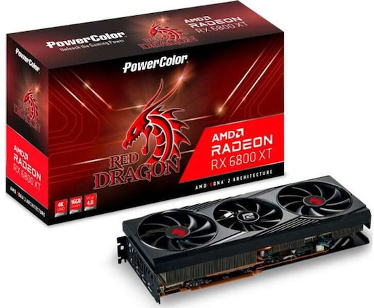 PowerColor Radeon RX 6800 XT 16GB GDDR6 Red Dragon Graphics Card vista 5