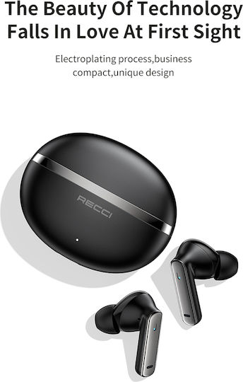 Recci REP-W88 In-ear Bluetooth Handsfree Earphones with Charging Case Black view 4