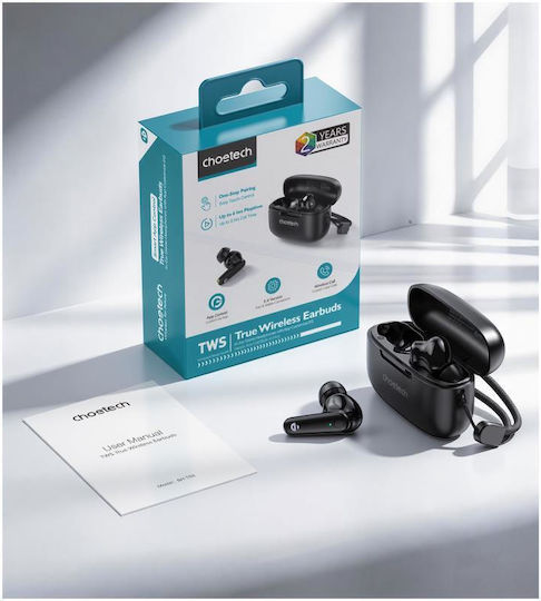 Choetech BH-T86 In-ear Bluetooth Handsfree Earphones with Charging Case Black – widok 4