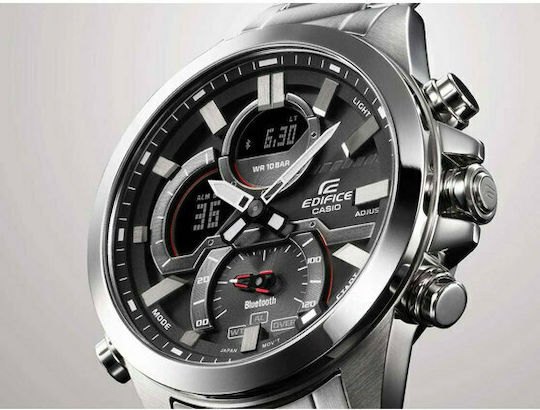 Casio Edifice ECB-30D-1AEF Stainless Steel Waterproof Smartwatch (Silver) view 3