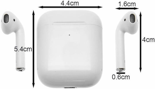 Pavareal Apro 2 Plus Earbud Bluetooth Handsfree Earphones with Charging Case White view 3