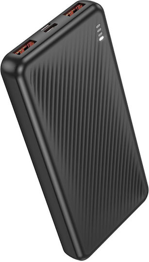 Borofone BJ56 Graceful Power Bank 10000mAh 22.5W with 2 USB-A Ports Black