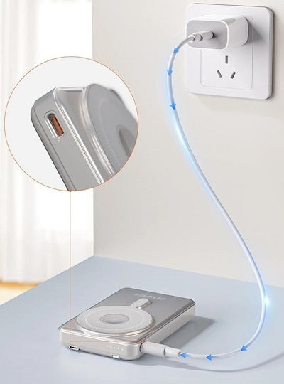 Awei P92K MagSafe Power Bank 10000mAh 20W Silver view 6