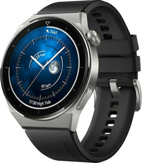 Huawei Watch GT 3 Pro Titanium 46mm Waterproof with Heart Rate Monitor (Black) view 2