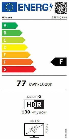 Hisense Smart Television 55" 4K UHD QLED 55E7NQ Pro HDR (2024) view 4