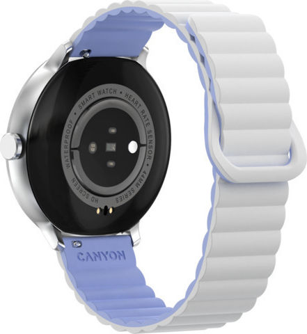 Canyon Jacky SW-69 45mm Smartwatch with Heart Rate Monitor (White-Blue) vue 5