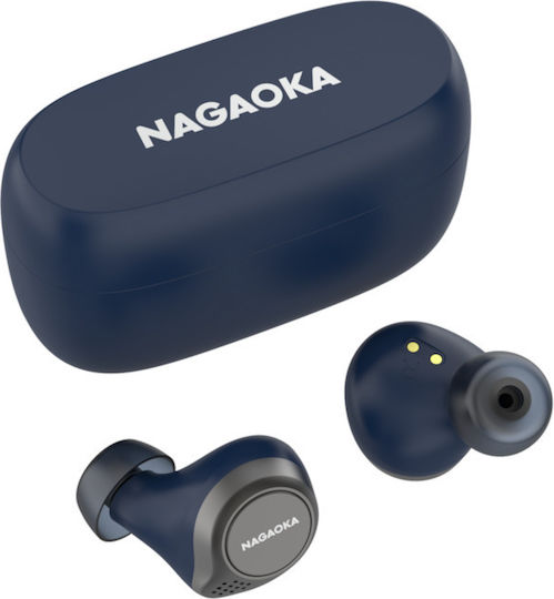 Nagaoka BT824 In-ear Bluetooth Handsfree Earphones with Sweat Resistance and Charging Case Blue view 2