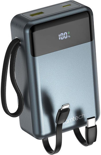 Lamtech Power Bank 20000mAh 45W With USB-A Output Port And USB-C Output Port Power Delivery Quick Charge 3.0 Black view 1