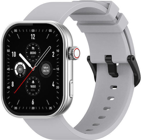 Zeblaze Btalk Plus Smartwatch with Heart Rate Monitor (Silver)