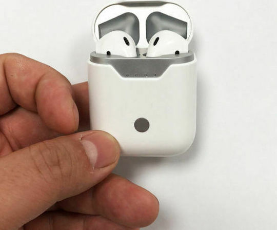 Q9L Earbud Bluetooth Handsfree Earphones with Charging Case White view 2