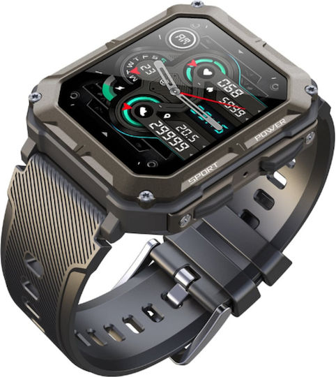 C20 Pro Smartwatch with Heart Rate Monitor (Black) vista 3