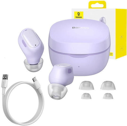 Baseus Bowie WM01 In-ear Bluetooth Handsfree Earphones with Charging Case Purple view 5