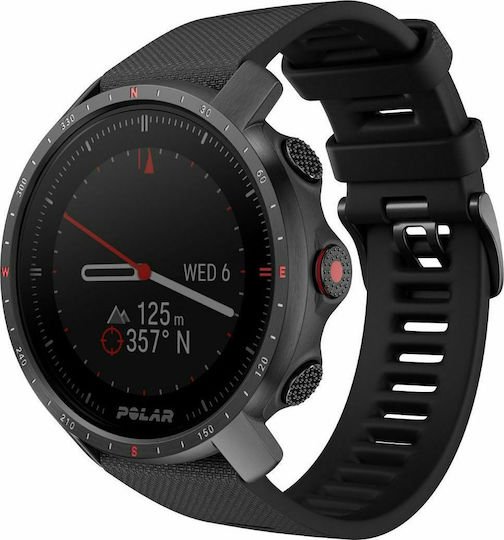 Polar Grit X Pro Waterproof Smartwatch with Heart Rate Monitor (Black) view 1