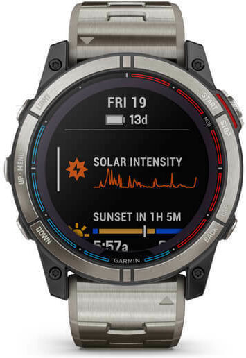 Garmin Quatix 7X Solar Edition Titanium 51mm Waterproof Smartwatch with Heart Rate Monitor (Gray) view 2