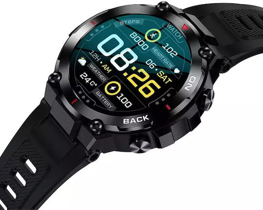Nubi K37 Smart Watch Gps Bluetooth Calling Heart Rate Monitoring Sleep Tracking Oxygen Level Notifications Multiple Sports Modes Black view 5
