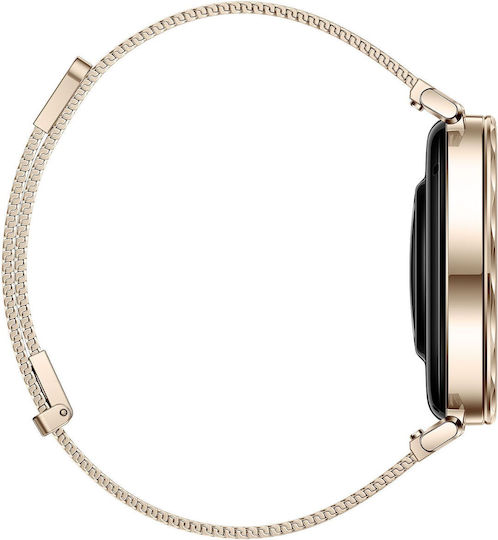 Huawei Watch GT 5 41mm Waterproof with Heart Rate Monitor (Gold Milanese Strap) view 6