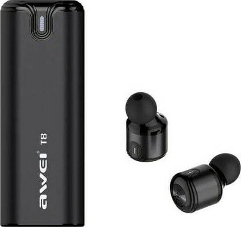 Awei T8 In-ear Bluetooth Handsfree Earphones with Sweat Resistance and Charging Case Black Ansicht 7