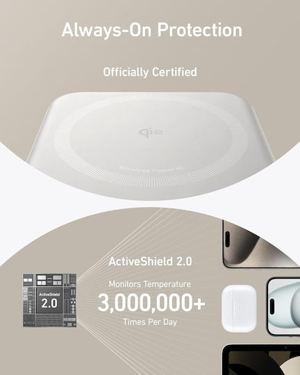 Anker MagGo A1654 MagSafe Power Bank 10000mAh 15W with USB-C Port White view 6