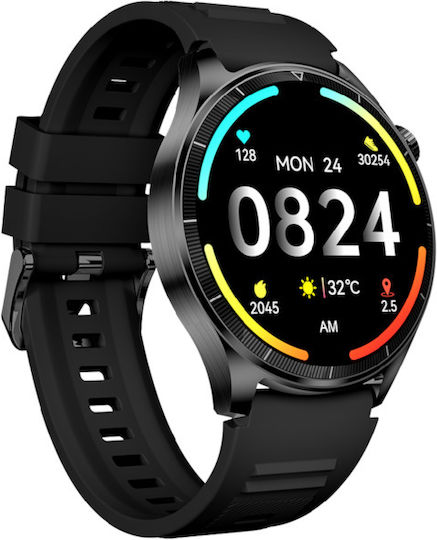 Bea-fon 301 46mm Smartwatch with Heart Rate Monitor (Black) vue 4