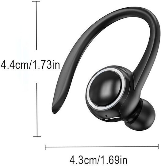 In-ear Bluetooth Handsfree Earphones Black view 4