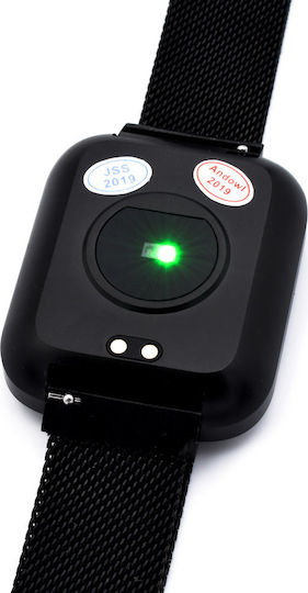Andowl Q-A119 42mm Smartwatch with Heart Rate Monitor (Black) view 4