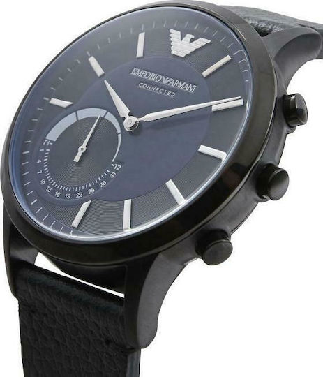 Emporio Armani Connected Stainless Steel Smartwatch (Black) view 2